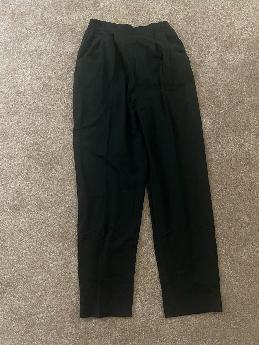 Talbots Black Dress Pants - Pleated Front back elastic waist with belt loops